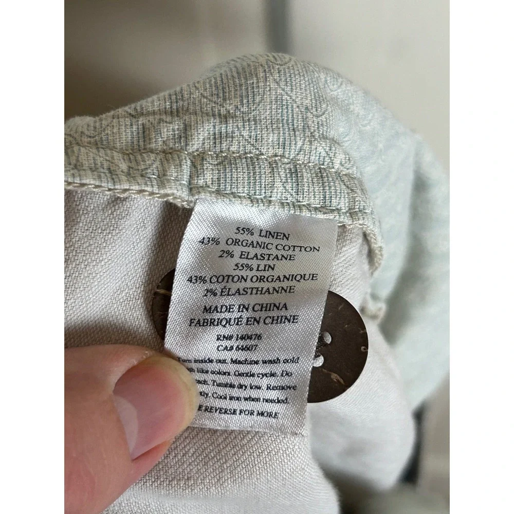 Faherty Tradewinds Linen Blend Shorts Mens 30 Beige MBU2304-DOR Organic Cotton